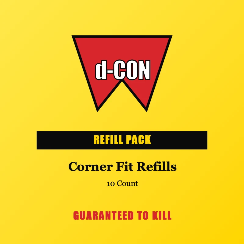 D-Con Refillable Corner Fit Mouse Poison Bait Station Refills, 10 count pouch